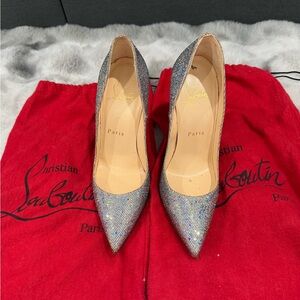Christian Louboutin Glittering Silver Heels